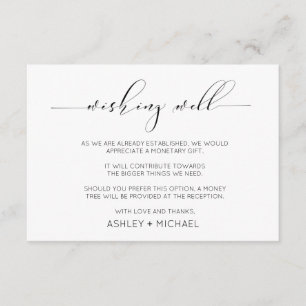 Tarjeta De Recepción Boda de Tipografía Caligráfica Deseando Bien Horiz