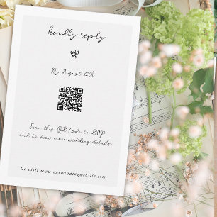 Tarjeta De Recepción Boda de tipografía escrita a mano de escritura min