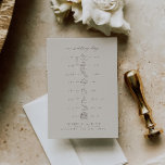 Tarjeta De Recepción Boda De Tono Neutral Orden De Los Acontecimientos<br><div class="desc">Esta es una tarjeta de inserción de línea de tiempo de boda de tono neutro. Edite la mayoría de la redacción y todos los colores. // Para los artículos que coincidan, por favor visite la colección "SAWYER" en la tienda Sincerely By Nicole Zazzle. * Si te gusta este diseño pero...</div>