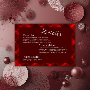 Tarjeta De Recepción boda de un país escocés rojo