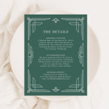 Boda de vacaciones clásica elegante verde | Detall