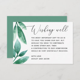 Tarjeta De Recepción Boda de vegetación acuática que desea lo mejor