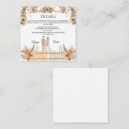 Tarjeta De Recepción Boda de verano con flores elegantes