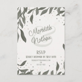 Tarjeta De Recepción Boda deja a la moda la inespiritualidad RSVP Bonit