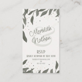 Tarjeta De Recepción Boda deja un RSVP simple, pequeño e inespiritual