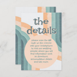 Tarjeta De Recepción boda del arcoiris de los años 70