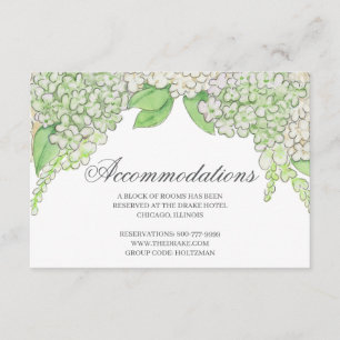 Tarjeta De Recepción Boda del Escudo de hidrangea azul y blanca