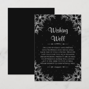 Tarjeta De Recepción Boda del Ornato Blanco Desear Bien