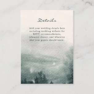 Tarjeta De Recepción Boda del paisaje de la selva acuarela abstracta