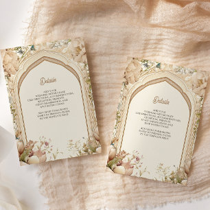 Tarjeta De Recepción Boda del Palacio Indio del Floral Garden
