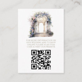Tarjeta De Recepción Boda del sitio web Floral Arch Foto Código QR