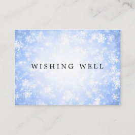 Tarjeta De Recepción Boda deseando un buen invierno azul Maravilla