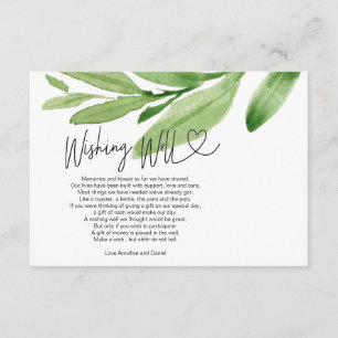 Tarjeta De Recepción Boda Deseando un Registro de Regalos de Bienes Euc