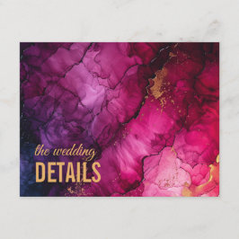 Tarjeta De Recepción Boda Detalles Celestial Elegance Sinfonía de Mármo