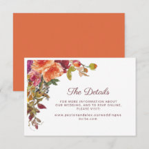 Boda Detalles del sitio web RSVP Su texto