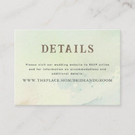 Tarjeta De Recepción Boda Detalles pequeños