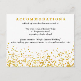 Tarjeta De Recepción Boda dorado