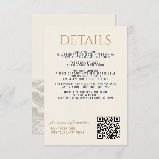 Tarjeta De Recepción Boda Dreamy Blue Palm Trees (Anverso / Reverso)