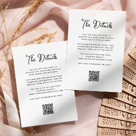 Tarjeta De Recepción Boda dulce y caprichoso Detalles del invitado Códi