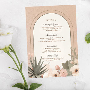 Tarjeta De Recepción Boda elegante botánica de lujo moderno
