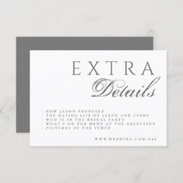 Tarjeta De Recepción Boda elegante caligrafía formal