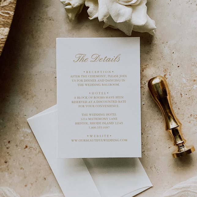 Tarjeta De Recepción Boda elegante con monograma de oro (Subido por el creador)