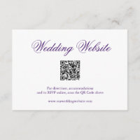 Boda elegante de código QR formal púrpura tradicio