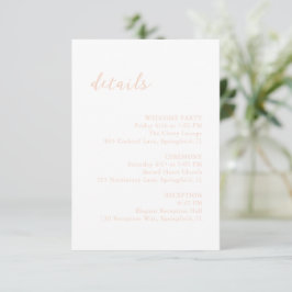 Tarjeta De Recepción Boda elegante de guiones negrita