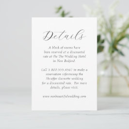 Tarjeta De Recepción Boda elegante de monograma blanco y negro eterno