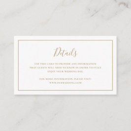 Tarjeta De Recepción Boda elegante de oro tradicional