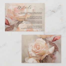 Tarjeta De Recepción Boda elegante de Rosas de verano