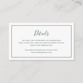 Tarjeta De Recepción Boda elegante del bosque tradicional verde