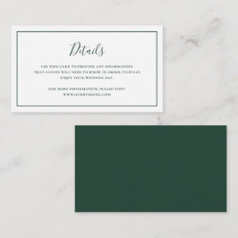 Tarjeta De Recepción Boda elegante del bosque tradicional verde