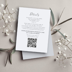 Tarjeta De Recepción Boda Elegante Detalles Minimalistas Página Web de