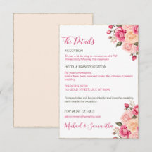 Boda elegante en rosa fucsia y rosa marfil