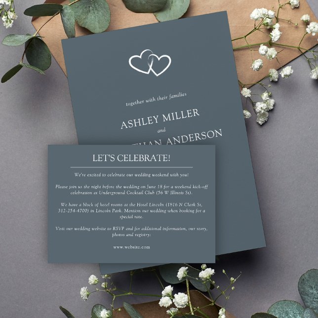 Tarjeta De Recepción Boda Elegante Moderno y Simple Elements (Subido por el creador)