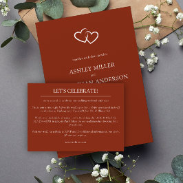 Tarjeta De Recepción Boda Elegante Moderno y Simple Elements