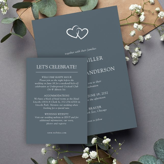 Tarjeta De Recepción Boda Elegante Moderno y Simple Elements (Subido por el creador)