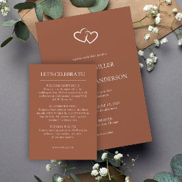 Tarjeta De Recepción Boda Elegante Moderno y Simple Elements