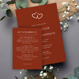 Tarjeta De Recepción Boda Elegante Moderno y Simple Elements