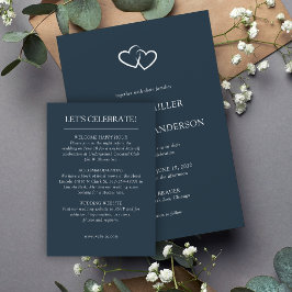 Tarjeta De Recepción Boda Elegante Moderno y Simple Elements