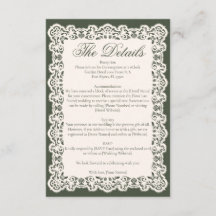 Boda Elegante Verde Oliva Encaje Marfil Antiguo