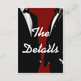 Tarjeta De Recepción Boda elegante y moderno de los homosexuales