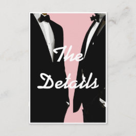 Tarjeta De Recepción Boda elegante y moderno de los homosexuales