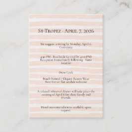 Tarjeta De Recepción Boda en destino de St. Tropez 
