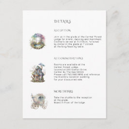 Tarjeta De Recepción Boda en el Bosque Encantado