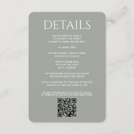 Tarjeta De Recepción Boda en el prado del bosque