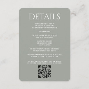Tarjeta De Recepción Boda en el prado del bosque