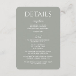Tarjeta De Recepción Boda en el prado del bosque