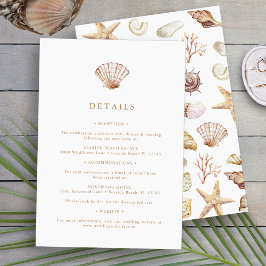 Tarjeta De Recepción Boda en la Playa